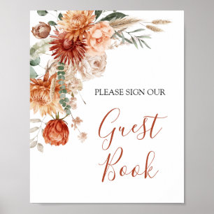 Wildblume sinkt in Liebe Baby Showbook Poster