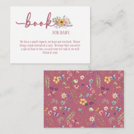 Wildblume Solid Rose Baby Shower Book for Baby Begleitkarte