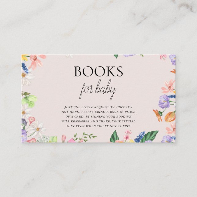 Wildblume Spring Baby Duschbücher für Baby Begleitkarte (Vorderseite)