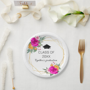 Wildblume Spring Class Abschluss Pappteller