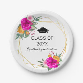 Wildblume Spring Class Abschluss Pappteller