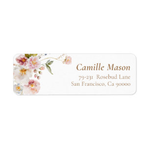Wildblume Spring Envelope Rücksendeadresse