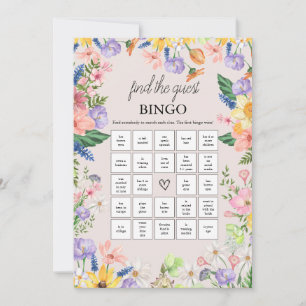 Wildblume Spring findet die Gast-Bingo-Game-Karte Einladung