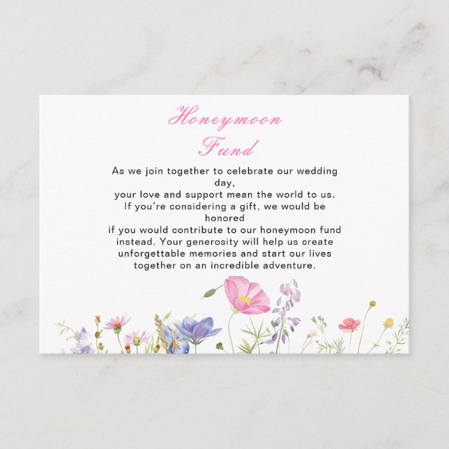 Wildblume Spring Floral Begleitkarte (Vorderseite)