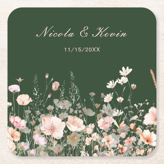 Wildblume Spring Floral Untersetzer (Vorderseite)