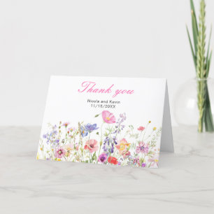 Wildblume Spring Floral Vielen Dank Dankeskarte