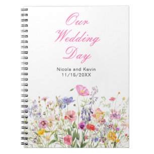 Wildblume Spring Floral Wedding Planner Notizblock