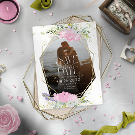 Wildblume Spring Foto Hochzeit speichern das Datum Postkarte