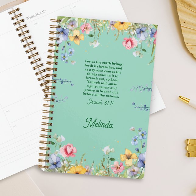 Wildblume Spring Garden Bibel Verse Personalisiert Planer (Von Creator hochgeladen)