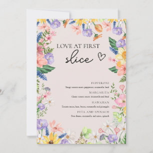 Wildblume Spring Liebe bei First Slice Pizza Card Einladung