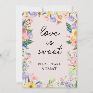 Wildblume Spring Liebe ist Sweet Sign Card Einladung