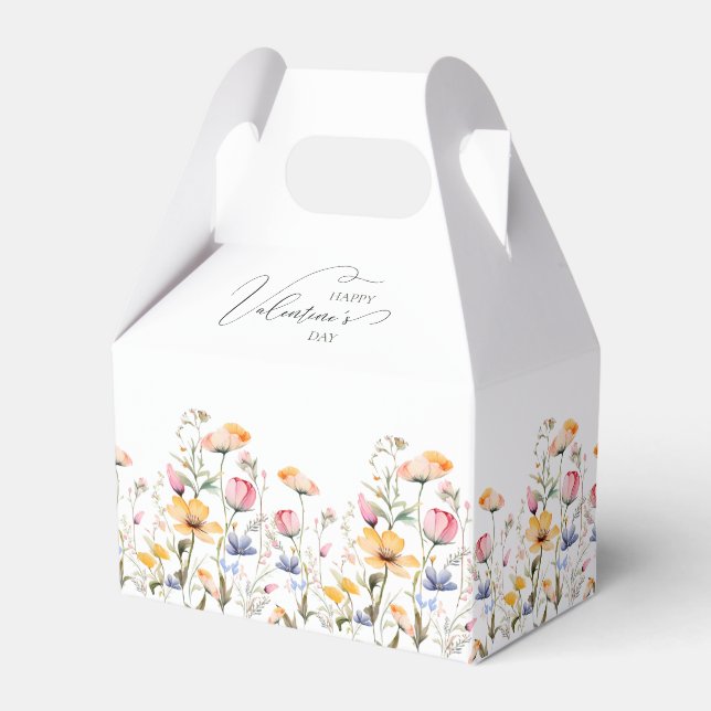 Wildblume Spring Meadow Valentinstag Geschenkschachtel (Vorderseite)