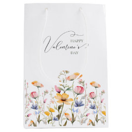Wildblume Spring Meadow Valentinstag Mittlere Geschenktüte