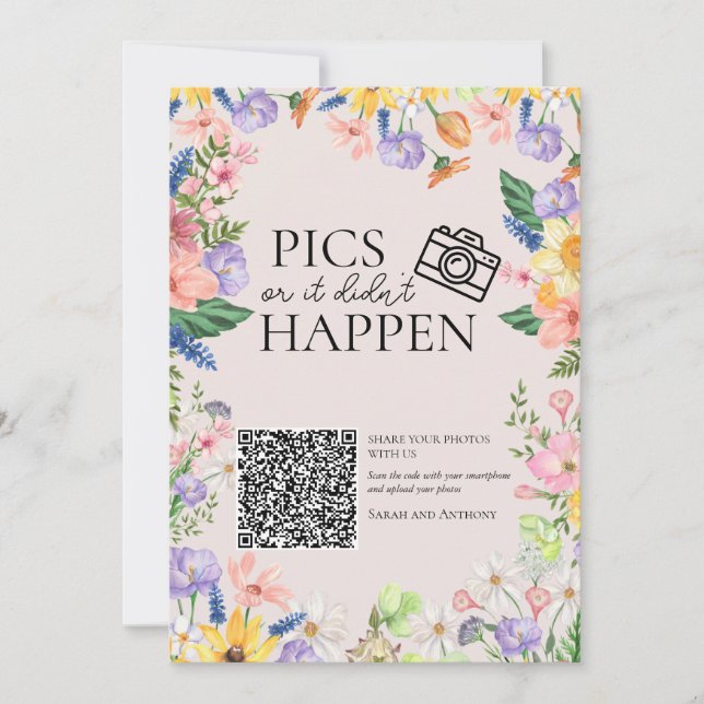 Wildblume Spring Pics oder es ist nicht passiert K Einladung (Vorderseite)