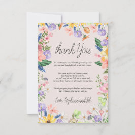 Wildblume Spring Watercolor Kinderdusche Danke