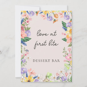 Wildblume Spring Wedding Liebe auf First Bite Sign Einladung