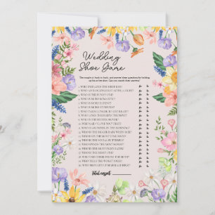 Wildblume Spring Wedding Shoe Game Card Einladung