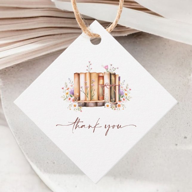 Wildblume Storybook Ein neues Kapitel Brautparty Geschenkanhänger (Von Creator hochgeladen)