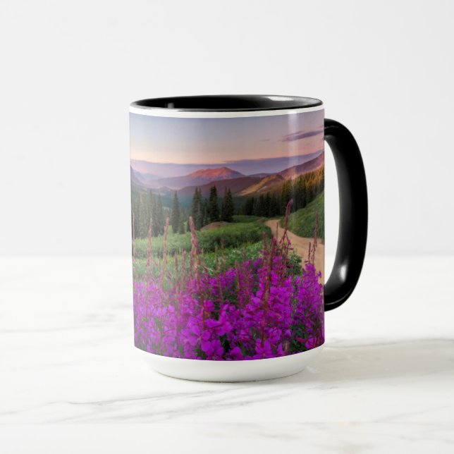 Wildblume Sunrise | Crested Butte, Colorado Tasse (VorderseiteRechts)