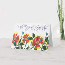 Wildblume Sympathy Card Karte