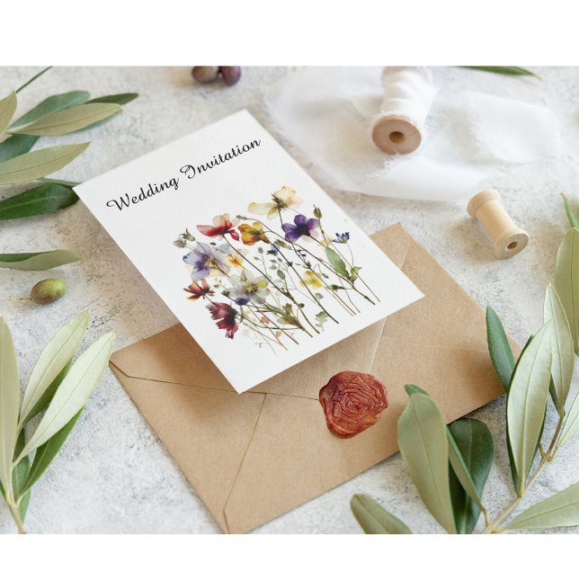 Wildblume Symphony: Vibranly Watercolor Art Einladung (Von Creator hochgeladen)