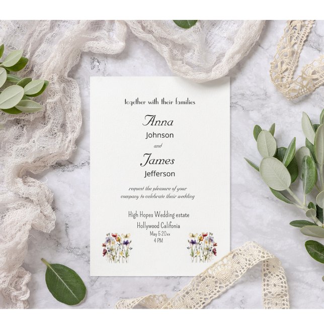 Wildblume Symphony: Vibranly Watercolor Art Postkarte (Von Creator hochgeladen)