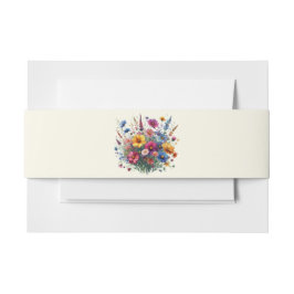 Wildblume Symphony Wedding Einladungsbanderole