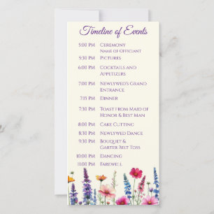 Wildblume Symphony - Wedding Program -
