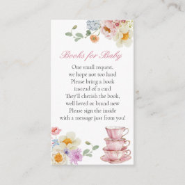 Wildblume Tea Baby Library Anforderungskarte Begleitkarte