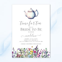 Wildblume Tea Brautparty Einladung
