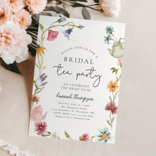 Wildblume Tea Bridal Dusche Einladung