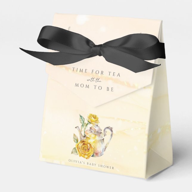 Wildblume Tee Party Babydusche Geschenkschachtel (Vorderseite)