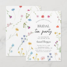 Wildblume Tee Party Brautparty