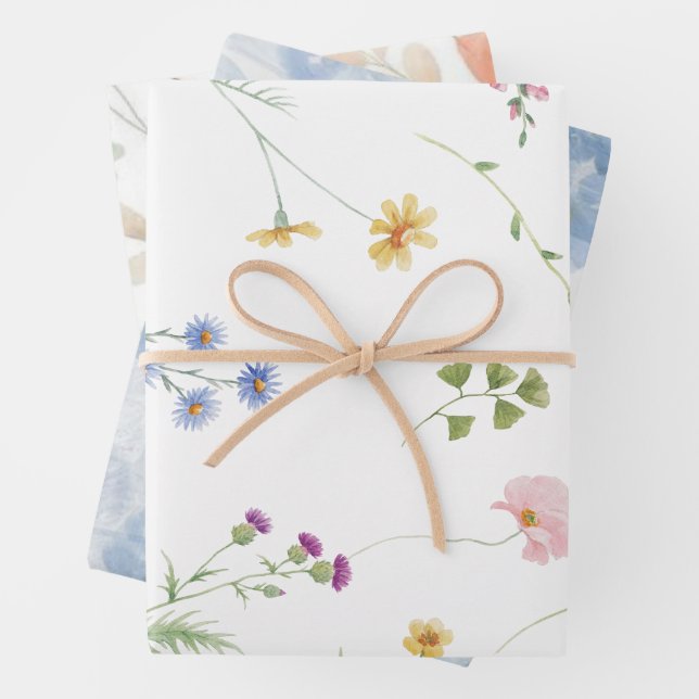 Wildblume Tee Party Brautparty Geschenkpapier Set (Beispiel)