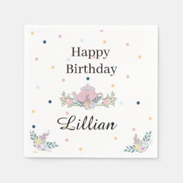 Wildblume Tee Party Geburtstagsblumen Serviette