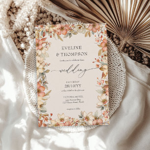 Wildblume Terracotta Einladung