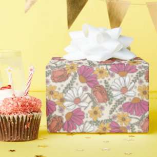 Wildblume Theme Girl Birthday Geschenkpapier