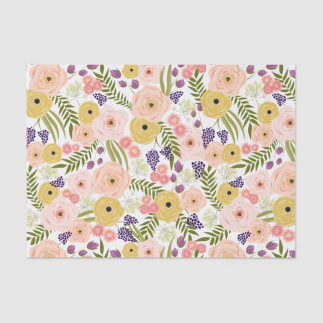 Wildblume Tissue Paper Seidenpapier (Vorderseite)
