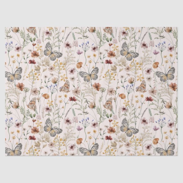 Wildblume Tissue Paper Seidenpapier (Vorderseite)