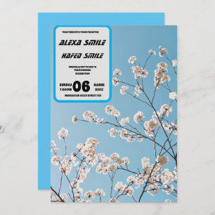 Wildblume-Torfhochzeit Einladung, Hübsches Bett Einladung