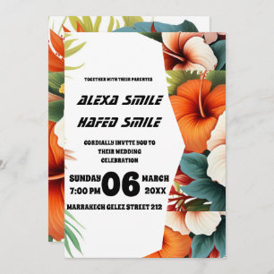 Wildblume-Torfhochzeit Einladung, Hübsches Bett Einladung