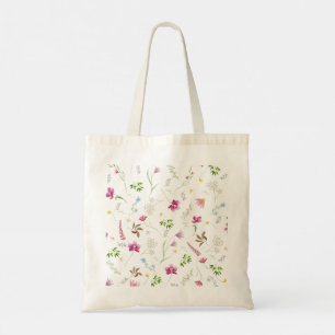 Wildblume Tote Bag - leichtes botanisches Design Tragetasche