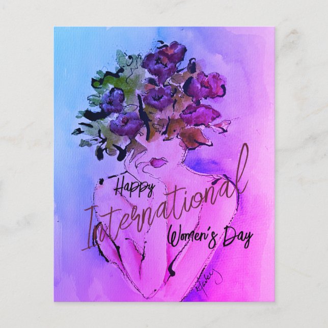 Wildblume träumt Flachnotierkarte (Vorderseite)