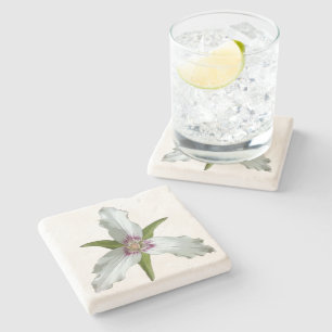 Wildblume Trillium Spring Stone Untersetzer