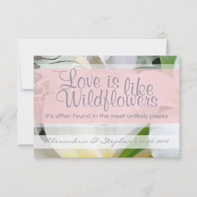 Wildblume UAWG RSVP Karte (Vorderseite)