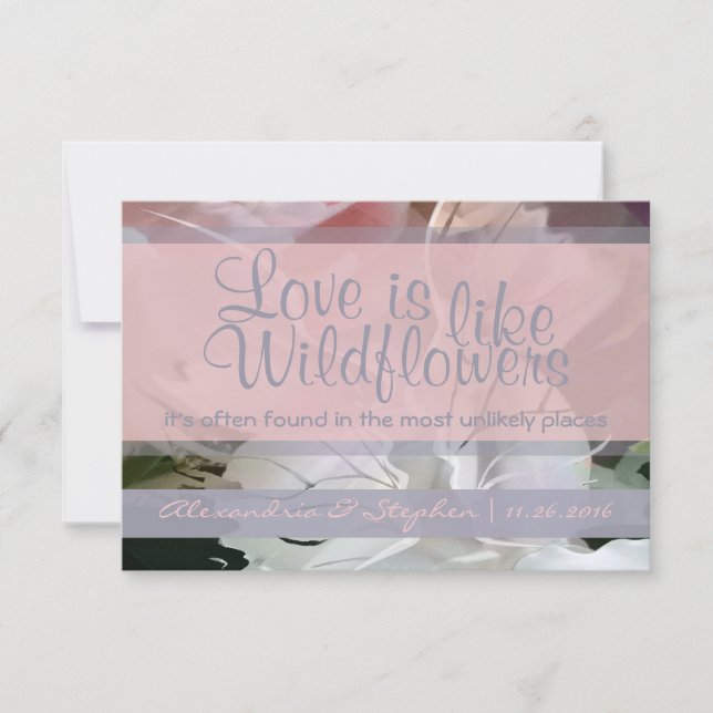 Wildblume UAWG RSVP Karte (Vorderseite)