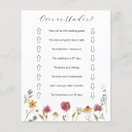 Wildblume über oder unter Brautparty