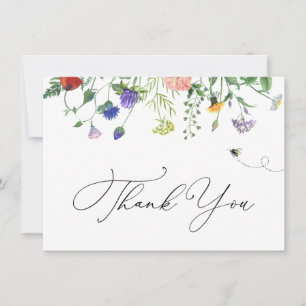 Wildblume und Bewundern Sie die Note Card Mitteilungskarte