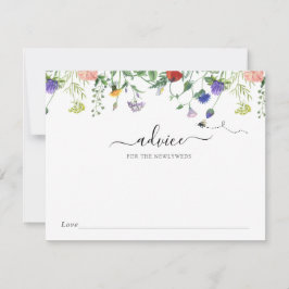 Wildblume und Bienenberatung für die Newlyweds-Kar Einladung