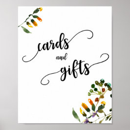 Wildblume- und Geschenkzeichen Poster